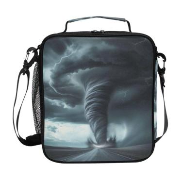 Imagem de Lancheira WEVIBOFU Black Tornado Lightning Road Kids Isolated