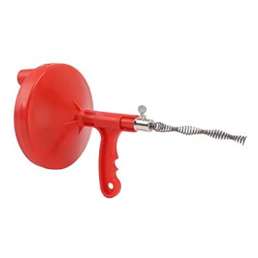 Imagem de Removedor de capa de serpente de encanamento Removedor de mão -de -obra flexível Economia anti -alça de deslizamento carbono Aço da cozinha Pia de banheiro Ferramenta de limpeza (Vermelho)