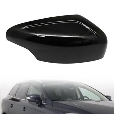 Imagem de GXARTS Tampa preta do espelho retrovisor do lado do passageiro dianteiro direito 39854919 compatível com Volvo XC60 2010 2011 2012 2013