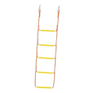 Imagem de Deevoka Escada de corda marinha, escada de natação, mosquetão resistente, degraus antiderrapantes, portátil para caiaque, bote, barcos de pesca, barco, 5 Degraus 135x35cm