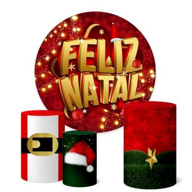 Imagem de Trio Capas Cilindro + Painel Sublimado 1,50m Natal (K1NAT068)