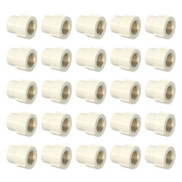 Imagem de Kit 25 Luvas De Transição 15Mm X 1/2 Cpvc Aquatherm Tigre