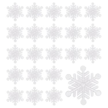 Imagem de PH PandaHall 24 peças de adesivos de floco de neve de pano com tema de inverno, aplique de floco de neve, aplique de Natal para costurar, roupas, mochilas, faça você mesmo, artesanato, decoração de