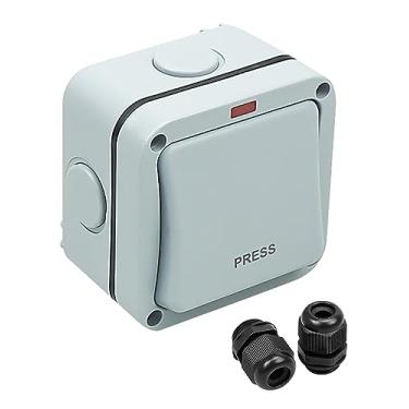 Imagem de GUZIKO Interruptor De Liberação Botão Pressão Parede À Prova D'Água, Abridor Porta Garagem Montado Em Superfície Para Portão Automático, Externo Pátio, Depósito, Escola, Sistema Controle Acesso