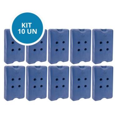 Imagem de Kit 10 Gelo Placa Gel Artificial Reutilizável Rígido 700ml - Gelotech