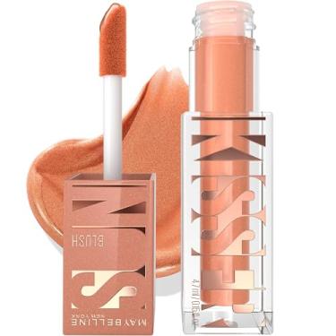 Imagem de Maybelline Sunkisser Blush líquido multiuso e bronzeador, misturável, de longa duração, maquiagem brilhante, tentador ao sol, 1 unidade