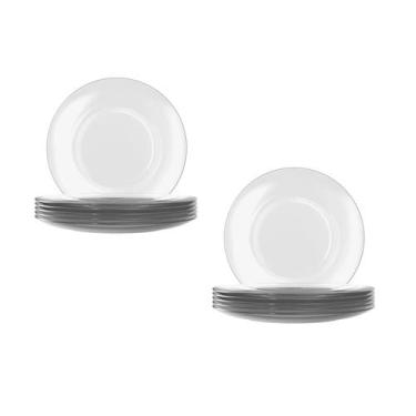 Imagem de Jogo 12 Pratos Duralex Astral Raso 22cm Restaurante Buffet - Nadir Fig