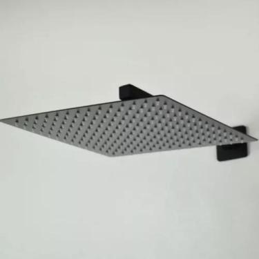 Imagem de Ducha BLACK Aço Inox Quadrada 30x30 Área Externa Piscina 30cm - Renmax