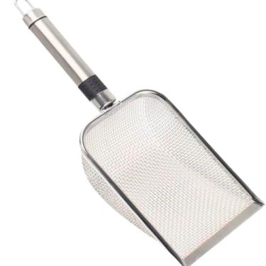 Imagem de Pá para Areia de Gatos Pazinha Higiênica Prática com Peneira Coletora Limpeza de Areia para Animais Antiderrapante