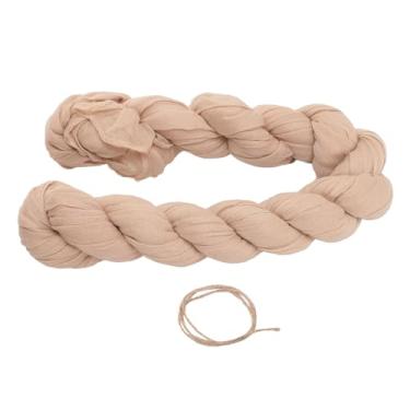 Imagem de Pão de queijo Mesa corredora de 10 pés de 10 pés elegante de mesa romântica de gaze para festa de aniversário para festa de aniversário 90 x 300cm (Cor cáqui)