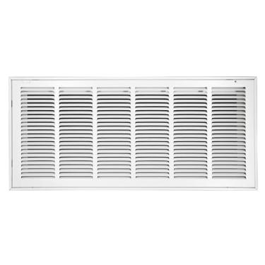 Imagem de Howeall 76 cm L x 30 cm A [Tamanho da abertura do duto] Grade de filtro de ar de retorno de aço - Face/porta removível para filtros de 2,5 cm - Grelha de cobertura de ventilação HVAC - Branca