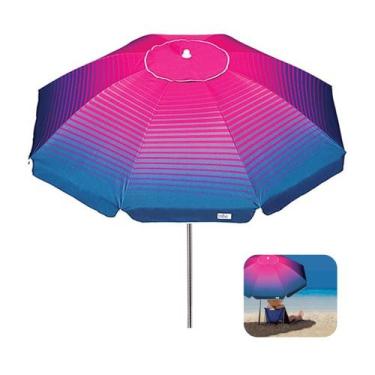 Imagem de Guarda Sol 2,2m Articulado Alumínio Sombreiro Cancun  Praia Piscina Ca