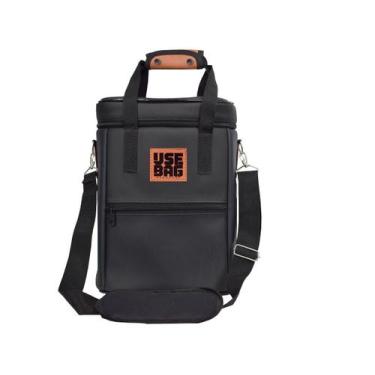 Imagem de Bolsa Térmica C/ Alça Organizadora Transporte Bebidas Wine Bag 4 Garra
