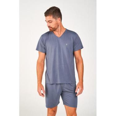 Imagem de Pijama Masculino Malha Lucas - Praqnome, Chumbo, M