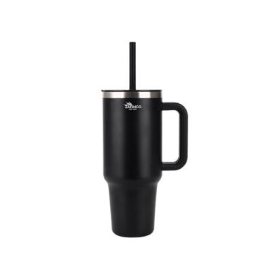 Imagem de ZAFiNCO Copo de aço inoxidável de 946 ml, selado triplo, superesportivo, à prova de derramamento, copo de viagem com tampa e canudo para escola, escritório, viagens e todos os esportes ao ar livre.