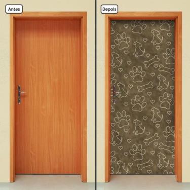 Imagem de Adesivo Decorativo de Porta - Pet Shop - Animais - 749cnpt - Allodi