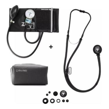 Imagem de Aparelho De Medir Pressão Arterial + Esteto Black P. A. Med - PAMED, P