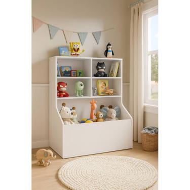 Imagem de Prateleira Estante Infantil Multiuso Para Organização de Brinquedos Livros e Decoração