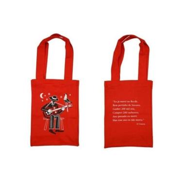 Imagem de Ecobag Vinil - Martins Fontes - Sertanejo Tocando Viola - Vermelha