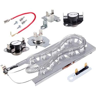 Imagem de Kit de Elemento de Aquecimento da Secadora 3387747 e Termostato 279816 & 279973 3392519 Substituição Térmica de Fusível Compatível com Kenmore, Samsung, Whirlpool, KitchenAid e mais