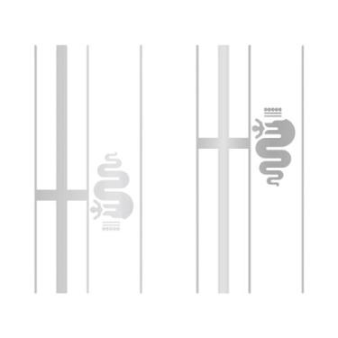 Imagem de Adesivos Laterais Para Porta De Carro Com Tema De Cobra Animal, 2 Peça