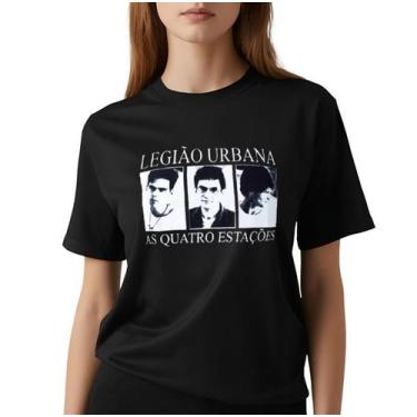 Imagem de Camiseta Legião Urbana 4 Estação Adulto - Glev.Conceito, G, Preto