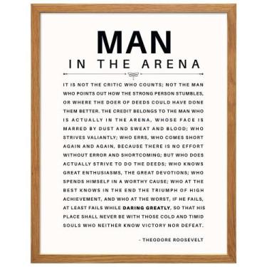 Imagem de Pôster emoldurado Yellowbird Art & Design Man in the Arena 11x14in