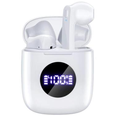 Imagem de Fones de ouvido Bluetooth KESIEME N7 Wireless Earbuds brancos