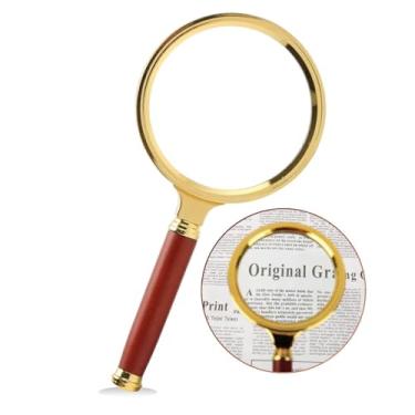 Imagem de Lupa De Mão Profissional Lente Aumento 70 mm Zoom 5X Leitura Ampliar Artesanato Estudantes