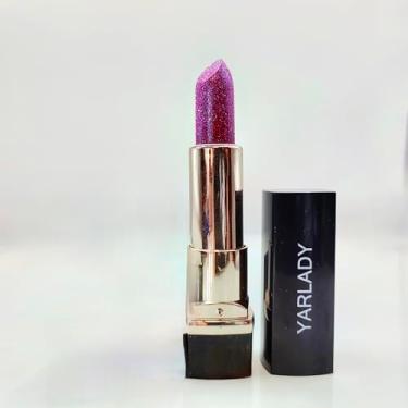 Imagem de YARLADY Batom, batom super brilhante, fórmula cremosa para lábios macios e cheios, sensação hidratada, nu, 4,3 g (MELODY)