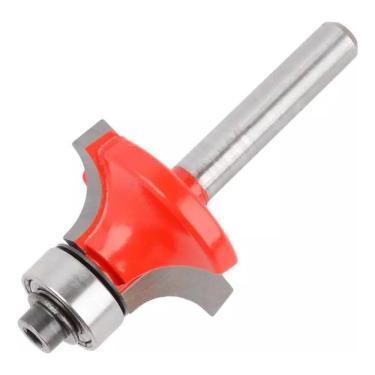 Imagem de 2X Fresa 22Mm Quebra Canto Redondo Raio 6,5Mm Tupia Haste 6M