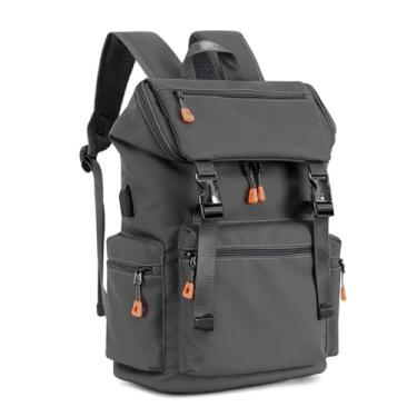 Imagem de GJHFCXSO Mochila Escolar Casual Para Homens E Mulheres Resistente à áGua Grande Capacidade E Trabalho Com Porta De Carregamento Usb,Dark gray