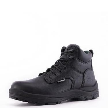 Imagem de Golden Retriever Botas de trabalho masculinas com bico de aço de 15 cm, à prova d'água, antiderrapante e resistente a óleo, Coolmax, confortável, ASTM F2413-18 EH G6755-G6955, G6755-Wide Black, bico