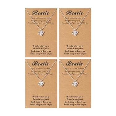 Imagem de YANCHUN Colar de melhor amiga para 2/3/4/5 colar de coração irmã presente de amizade para amigas Colares Bff para mulheres e meninas, Zinco, Sem Pedra Preciosa