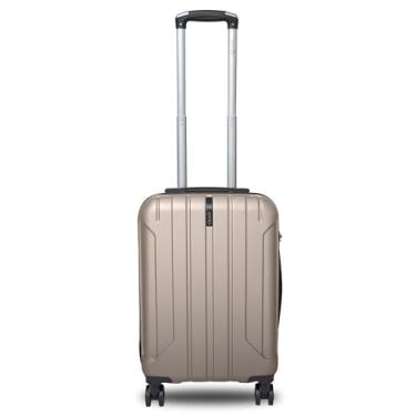 Imagem de Mala de Viagem de Bordo P/ 10kg em Abs com Rodinhas 360º Removíveis e Leve - Padrão Anac - Qualis (Champanhe MB003)