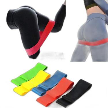 Imagem de 5 Elásticos Treino Exercícios Faixa Elástica Fisioterapia - Lar Presen