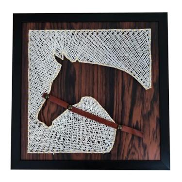 Imagem de EYANKUNG Kits de artesanato DIY para adultos iniciantes presente exclusivo para mulheres (cavalo 30,5 x 30,5 cm)