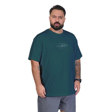 Imagem de Cobra D'Agua, Camiseta Dif Performance Active Flex, Dry Fit, UV50+, Plus Size, Verde Musgo, G1 (3G)
