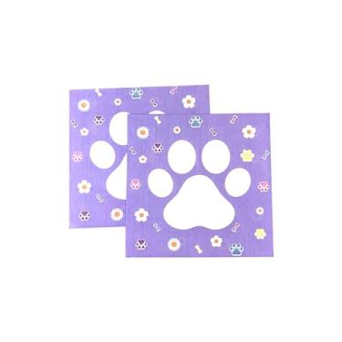 Imagem de Guardanapos com estampa de pata, 40 peças, 2 camadas, suprimentos de festa, animais de fazenda, guardanapos de festa para aniversário com tema animal, parte ocidental (roxo) 16,5 cm