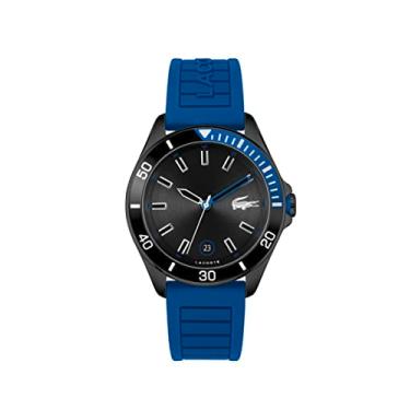 Imagem de Lacoste Tiebreaker Relógio Masculino Quartzo 2011262 Caixa de Aço Inoxidável e Pulseira de Silicone, Cor: Azul, Azul