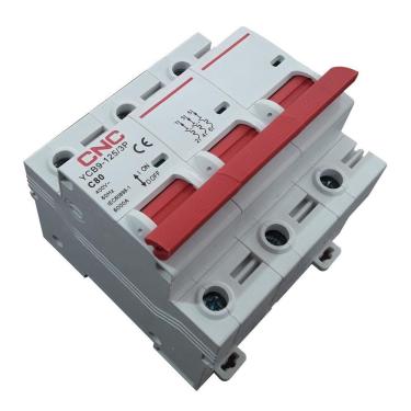 Imagem de Disjuntor Tripolar YCB9-125 Curva C 80A 6kA CNC