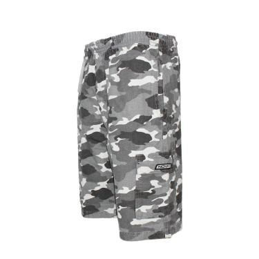 Imagem de Bermuda Sarja Brim Extra Tamanho Especial Grande Camuflada Militar Plus Size Cargo Elástico Cordão-Masculino