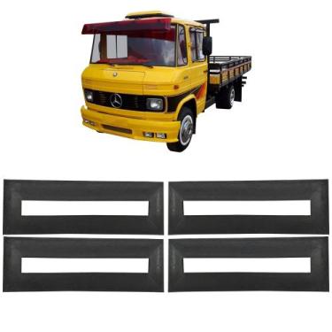 Imagem de Kit borracha dobradica porta mb 608 - 4 peças - FCONFUORTO