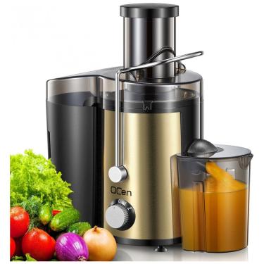 Imagem de Extrator de Suco Centrífugo QCen, 800W com Boca Larga de 3 Entradas para Frutas e Vegetais, Fácil de Limpar, Aço Inoxidável