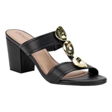 Imagem de Tamanco Feminino Beira Rio Preto Conforto e Casual Dia a Dia, Preto, 3