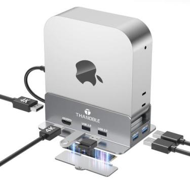 Imagem de HUB MULTIPORTAS THANDBLE Mac mini M4 Dock 9 em 1 prateado