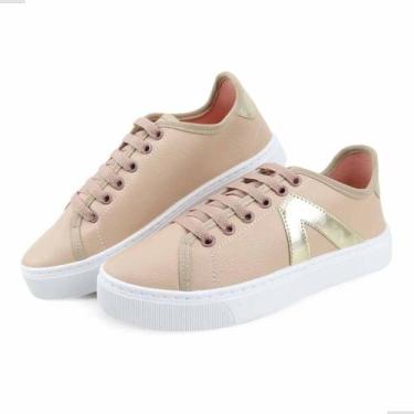 Imagem de Tênis Feminino De Sintético V Tamanho Especial 41 ao 44 LA FAIRE, Nude