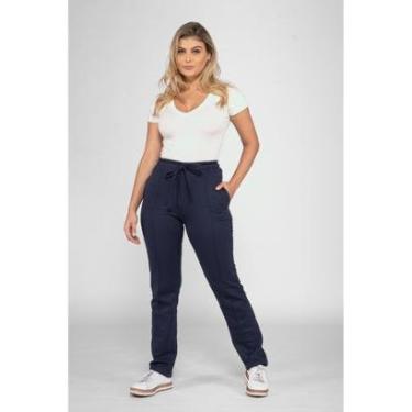 Imagem de Calça Feminina em Moletom 7860 Azul Moletom Bella Canvas-Feminino