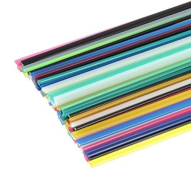 Imagem de HARFINGTON 1 conjunto (60 peças) de hastes de solda de plástico de 20 cm tiras de solda de polipropileno para para-choques de carro, caiaque, reparo diário, para-choques de plástico, multicoloridos