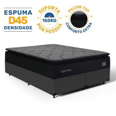 Imagem de Cama Box com Colchão de Espuma D45 Pillow Top Suport Prime Queen 158 c